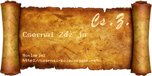 Csernai Zója névjegykártya